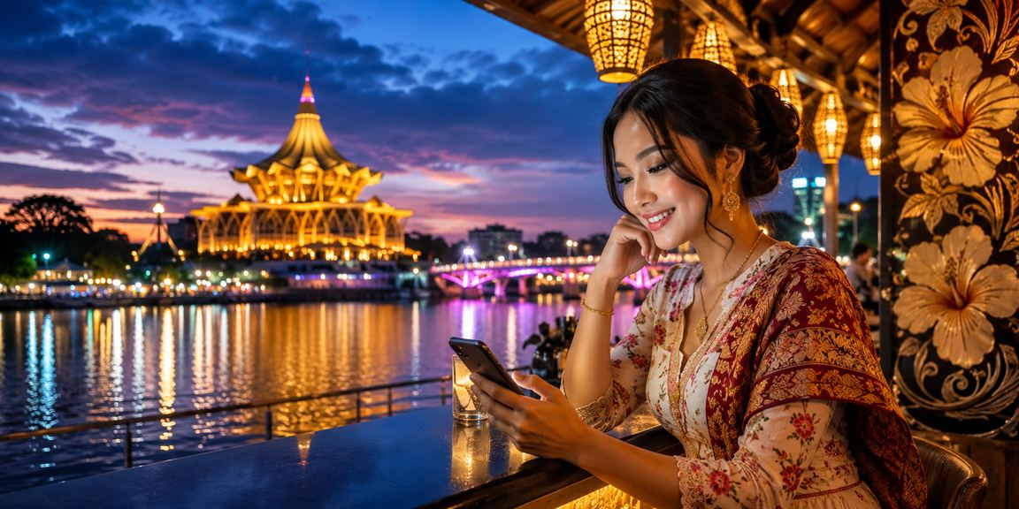 Pengguna mengakses kasino mudah alih gaya Melayu di Kuching untuk tuntut promosi 21000
