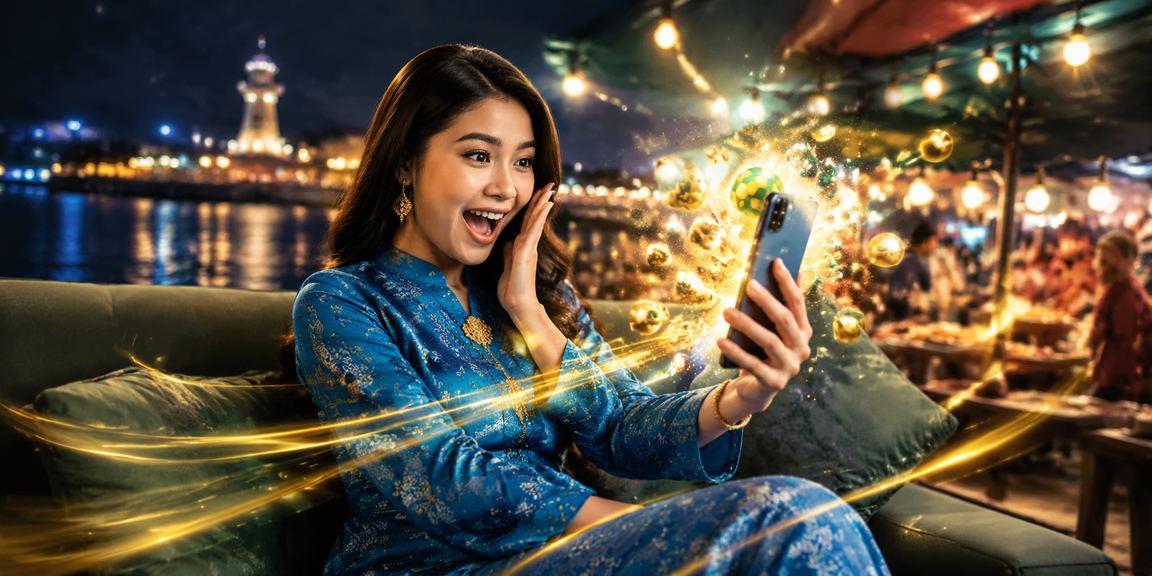 Permainan loteri bertemakan baju kurung Malaysia menggambarkan cara 4D menyumbang kepada mata VIP